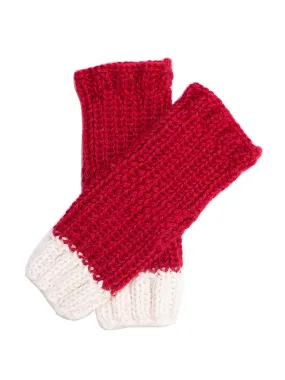 Pampa Fingerless Gloves by Awamaki - Pomegranate