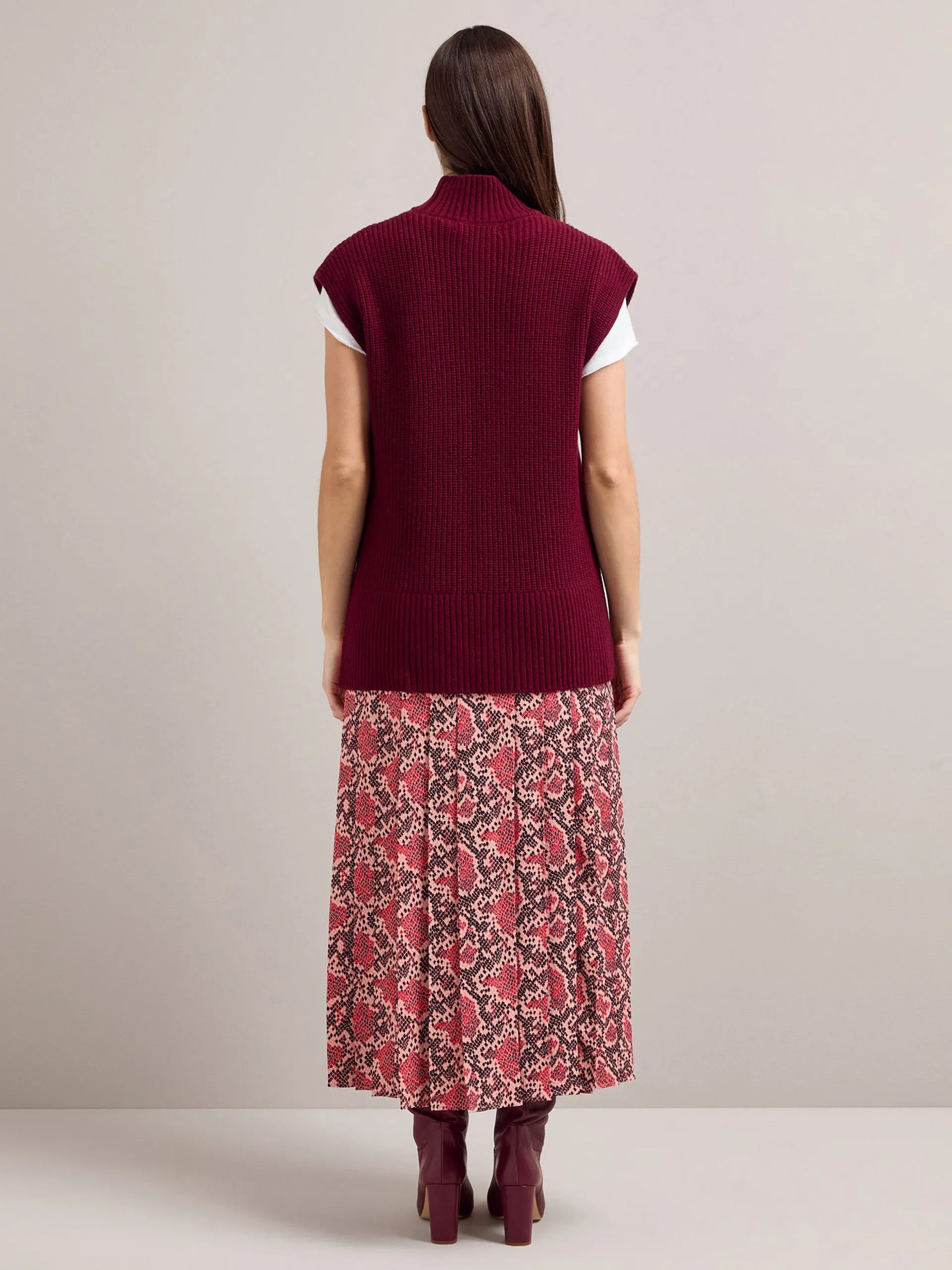 Pink snakeskin print Sienna maxi skirt