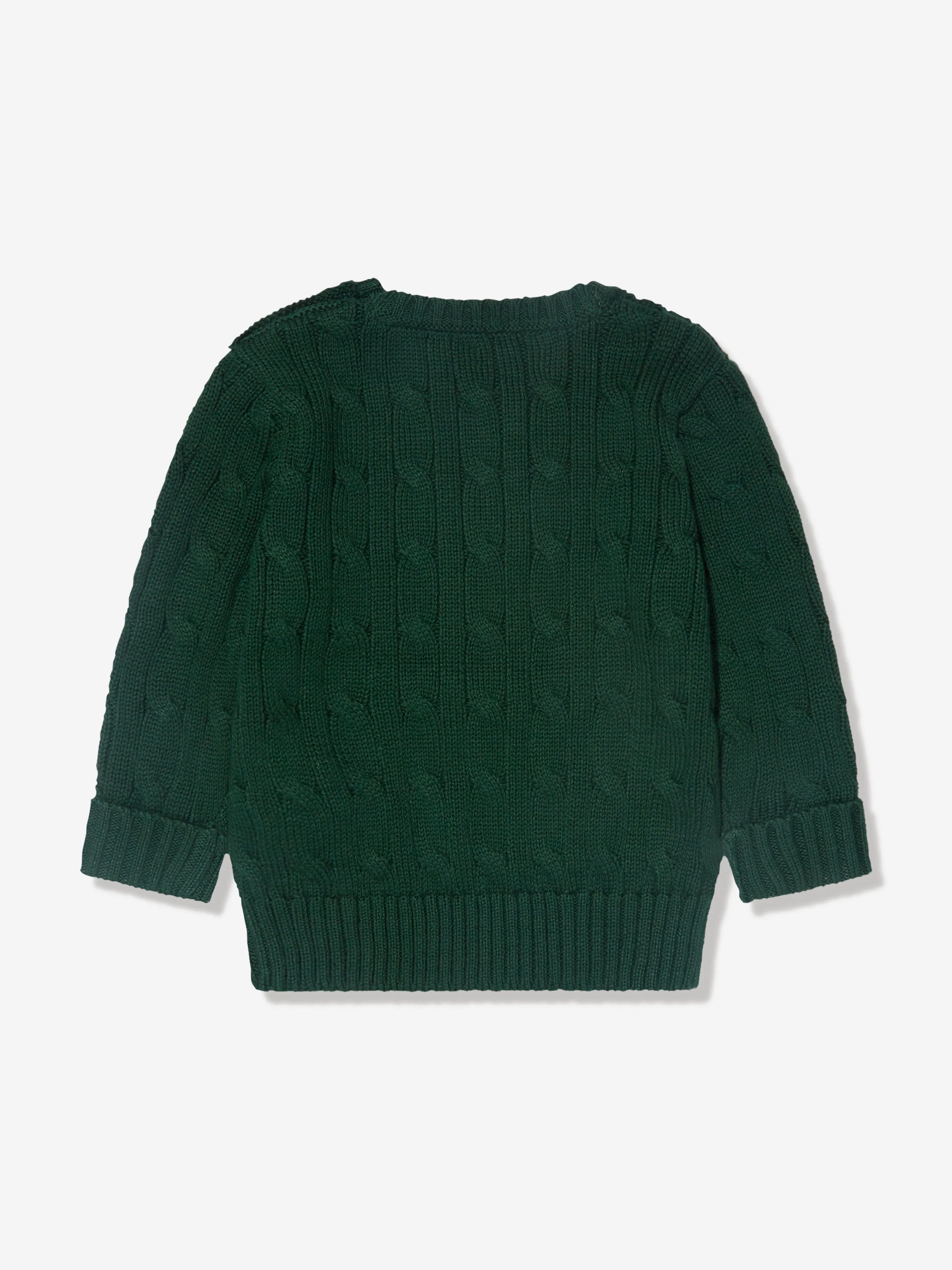 Ralph Lauren Baby Boys Cable Knit Jumper in Green