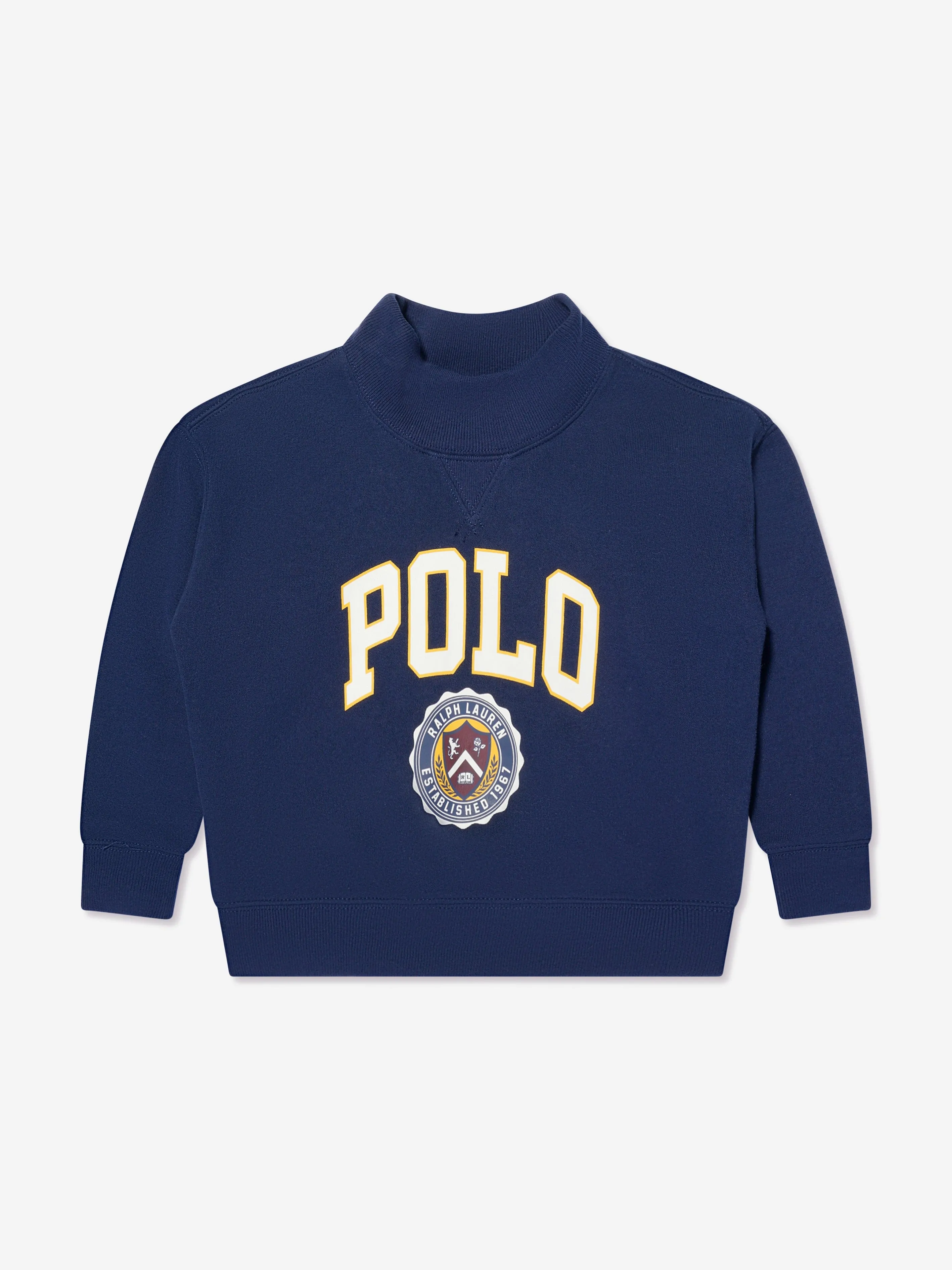 Ralph Lauren Girls Varsity Polo Sweatshirt in Navy