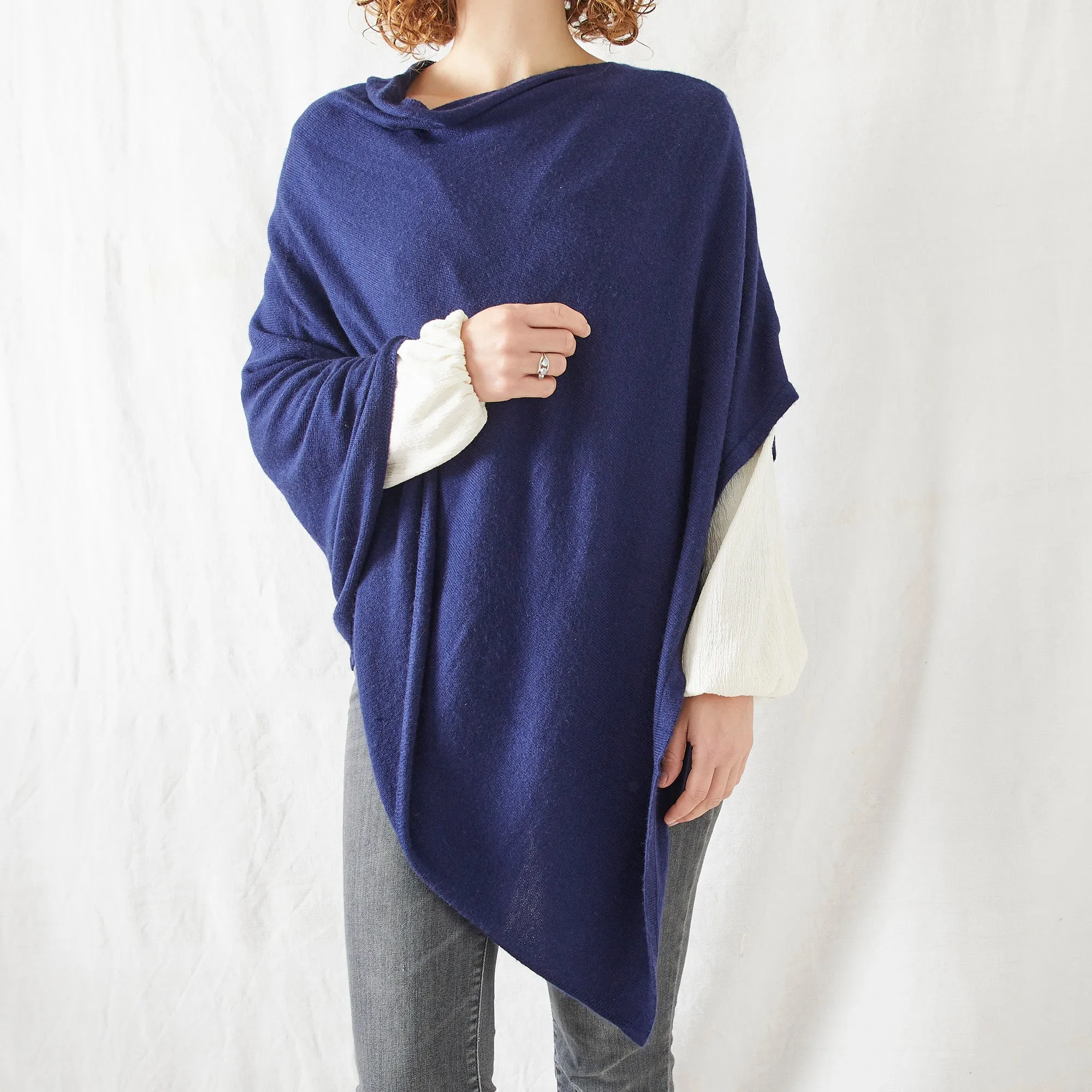 RISI Luxury Soft Fine Knit Merino Cowl Poncho