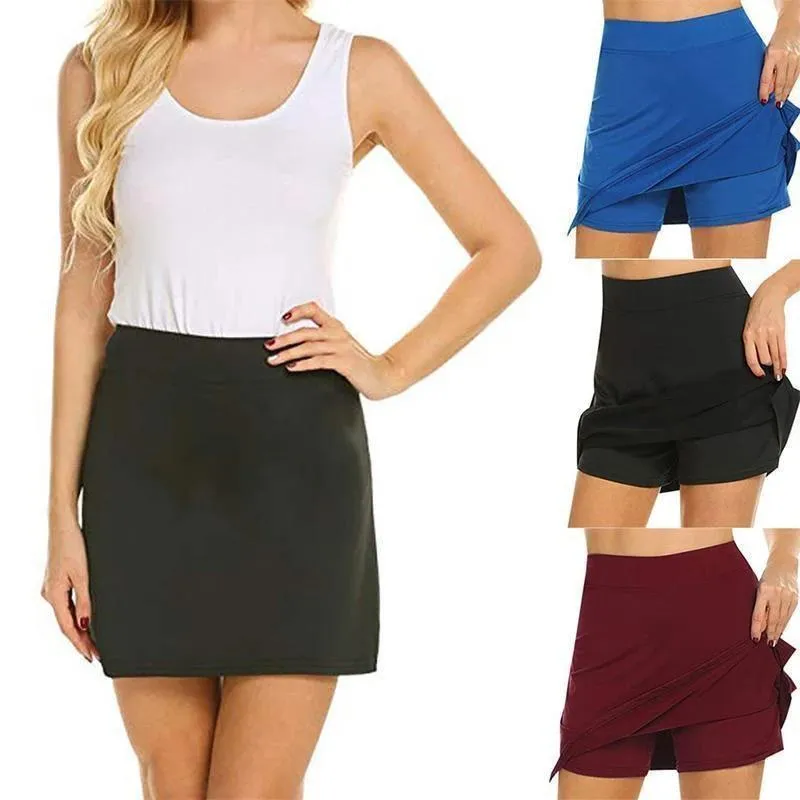 Sport Yoga Workout Skirts with Pockets