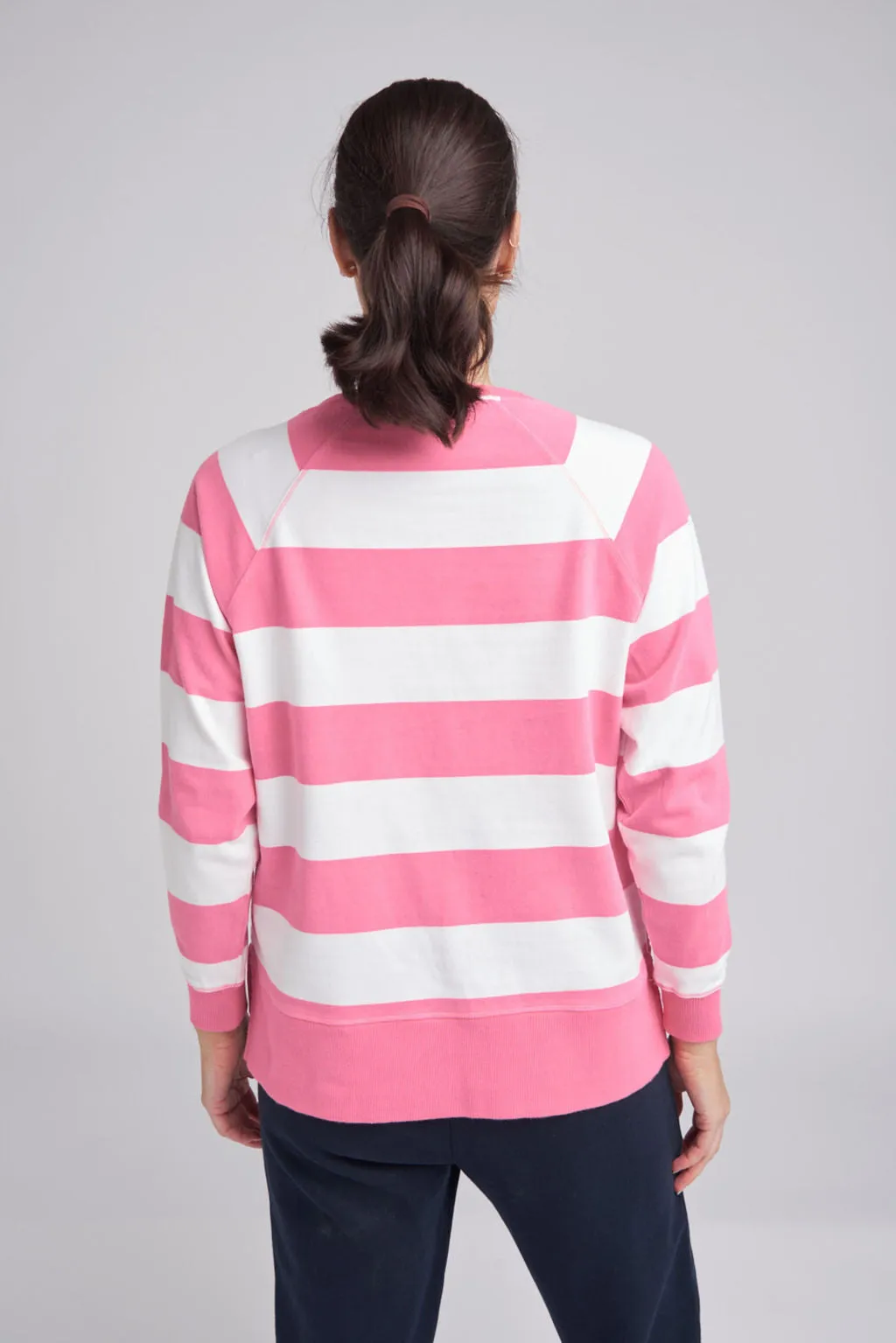 Stripe Sweater Bubblegum/White