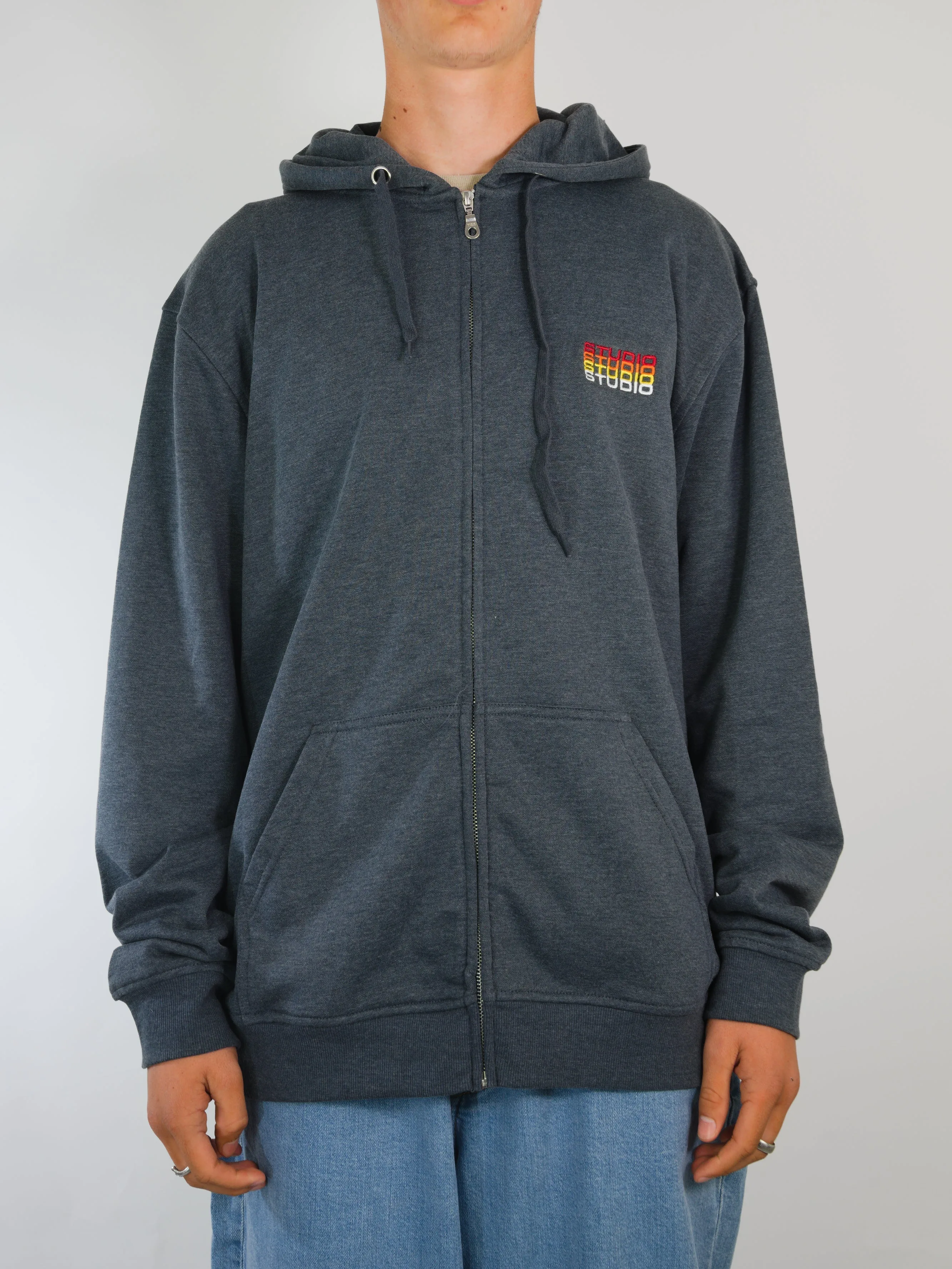 Studio Skateboards - ’ Fade ’ - Zip Up Hoodie - Dark Heather