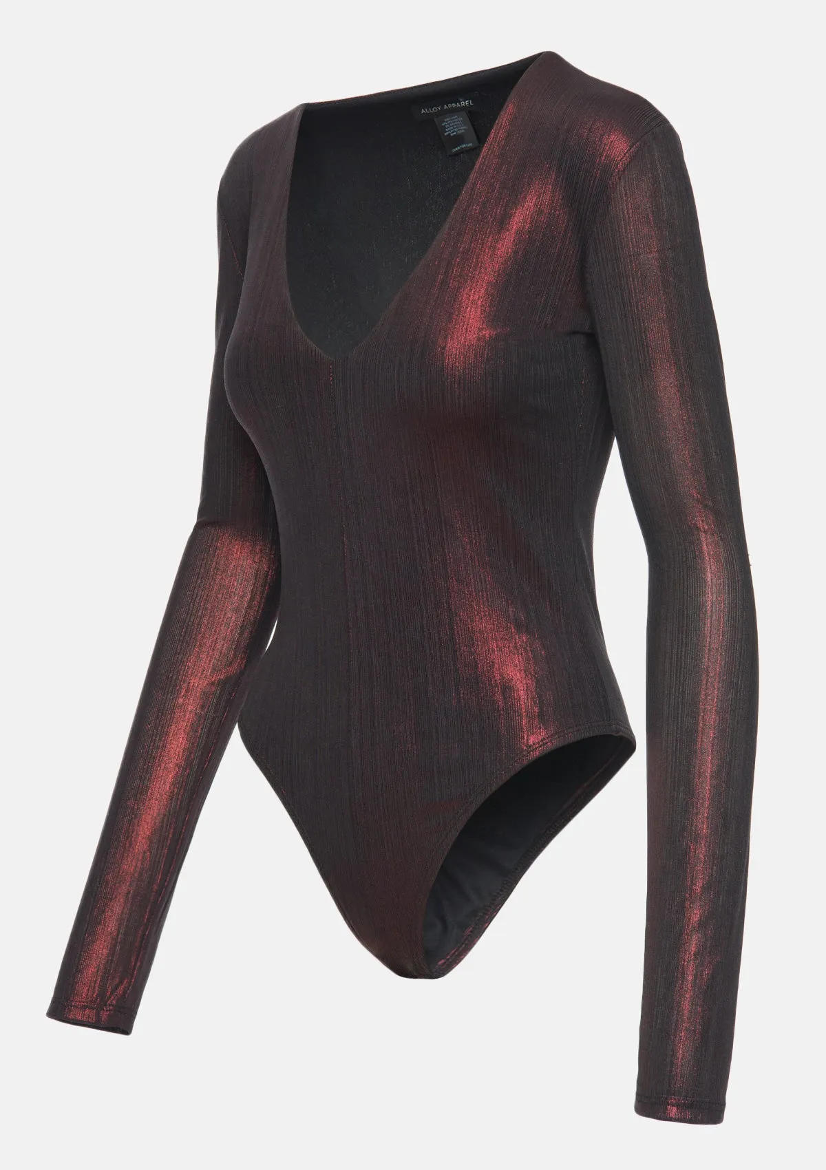 Tall Long Sleeve Plunge Bodysuit