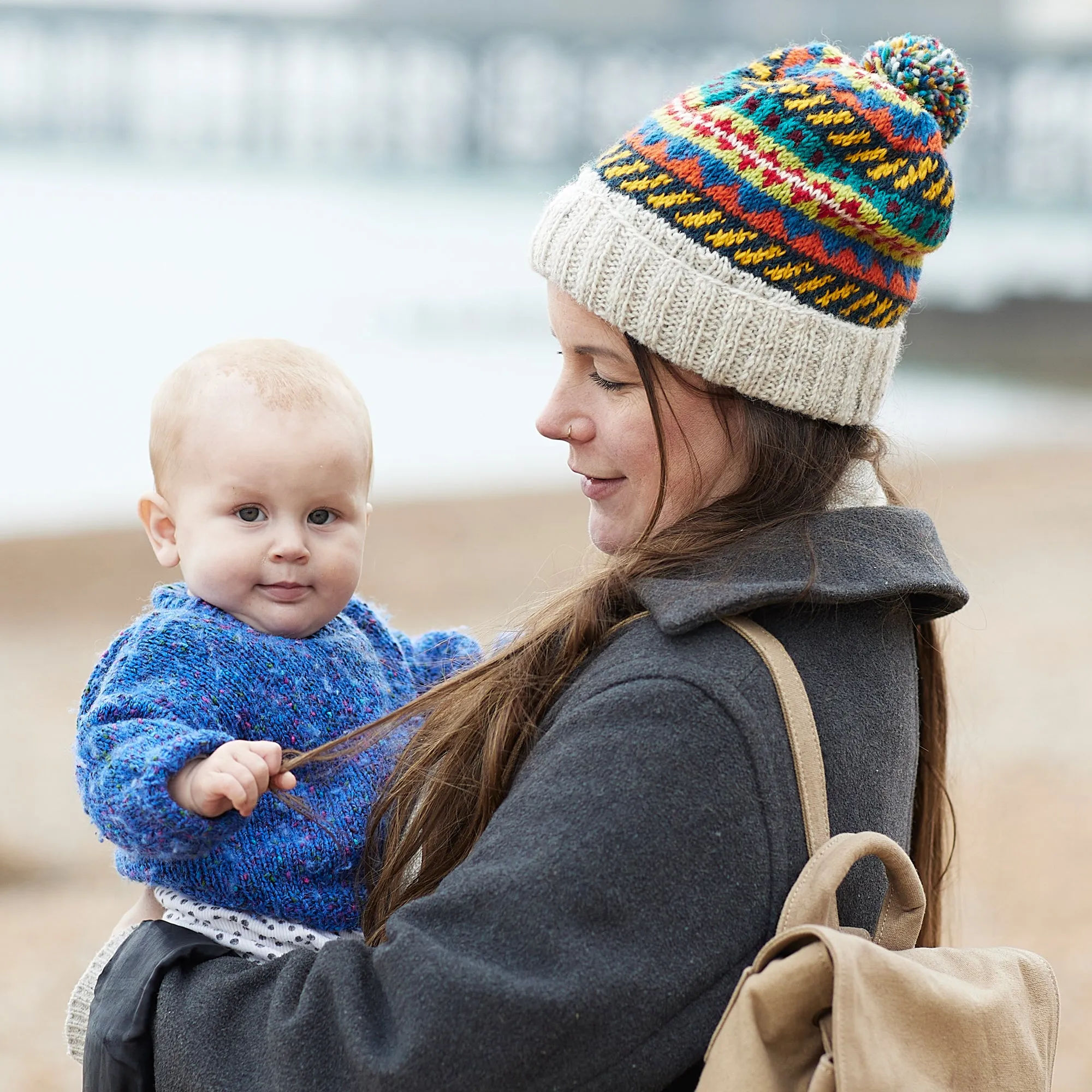 TAVAR Eco Knit Nordic Unisex Bobble Hat Waste Wool