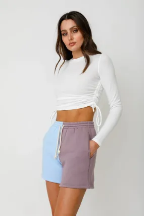 Two Tone Shorts - Blue/Lavender