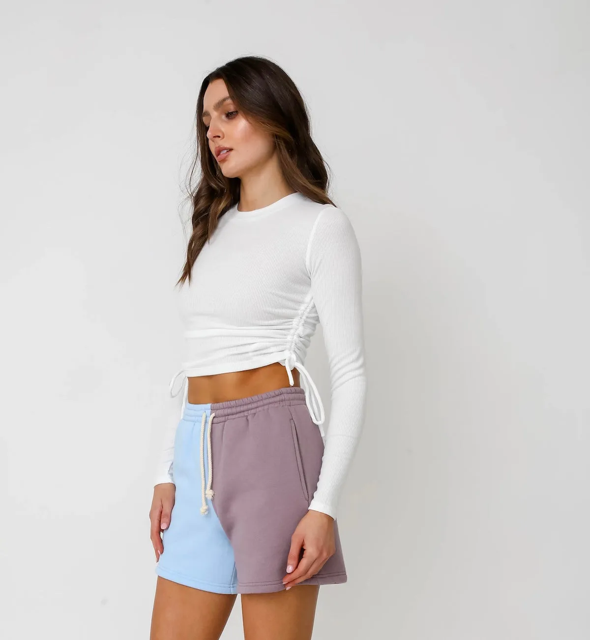 Two Tone Shorts - Blue/Lavender