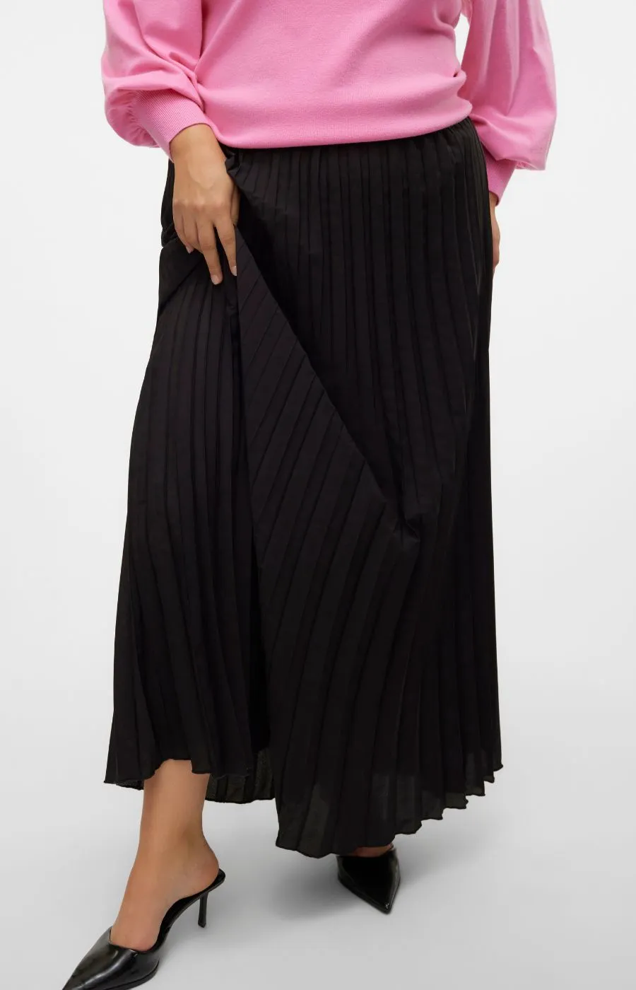 Vero Moda Curve Soma Long Pleated Skirt