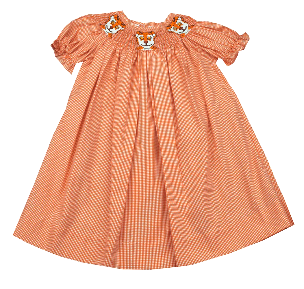 Vive La Fete Clemson Smocked Shortall 2pc Set