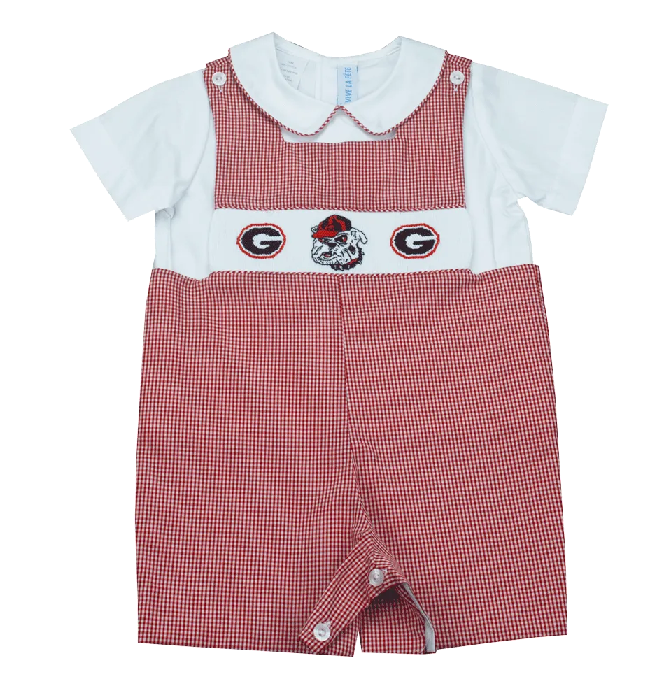 Vive La Fete Clemson Smocked Shortall 2pc Set