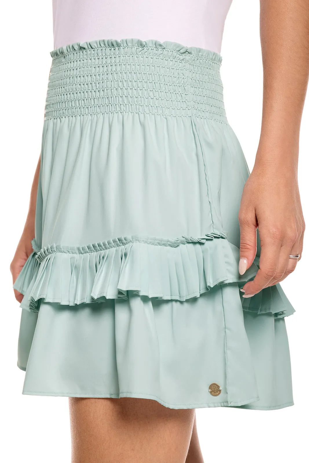 Women's Charlotte Bay Ruffle Skirt  |  Misty Aqua