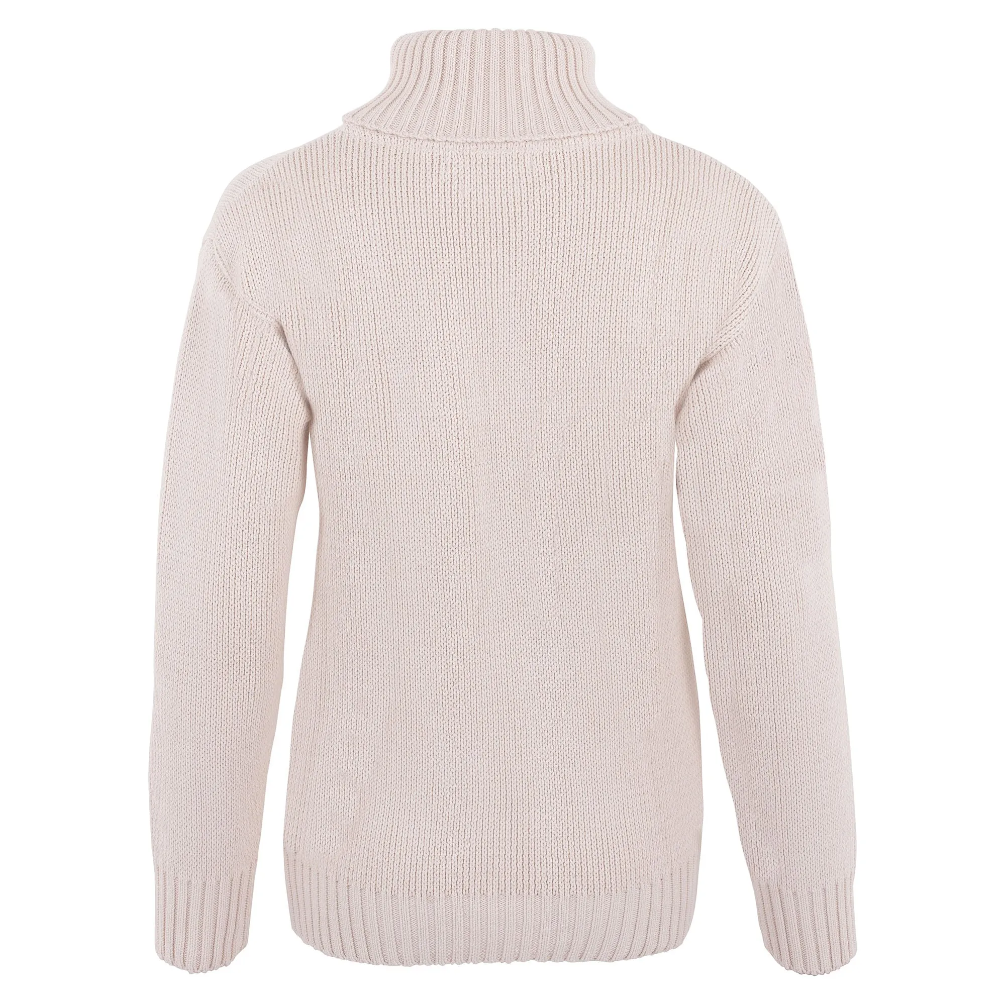 Womens Pure Cotton Heavyweight Submariner Roll Neck Jumper